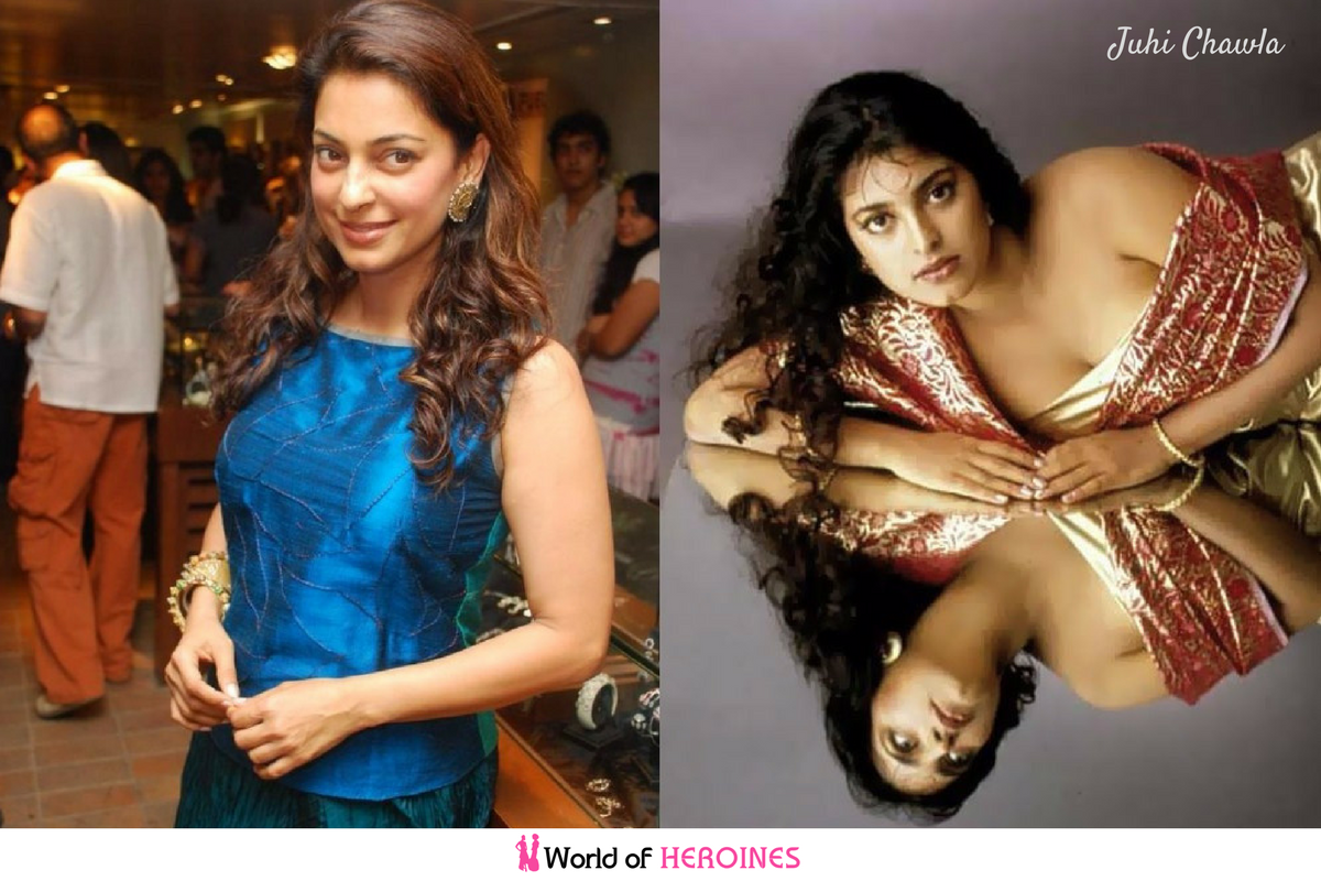 Juhi Chawla now and before