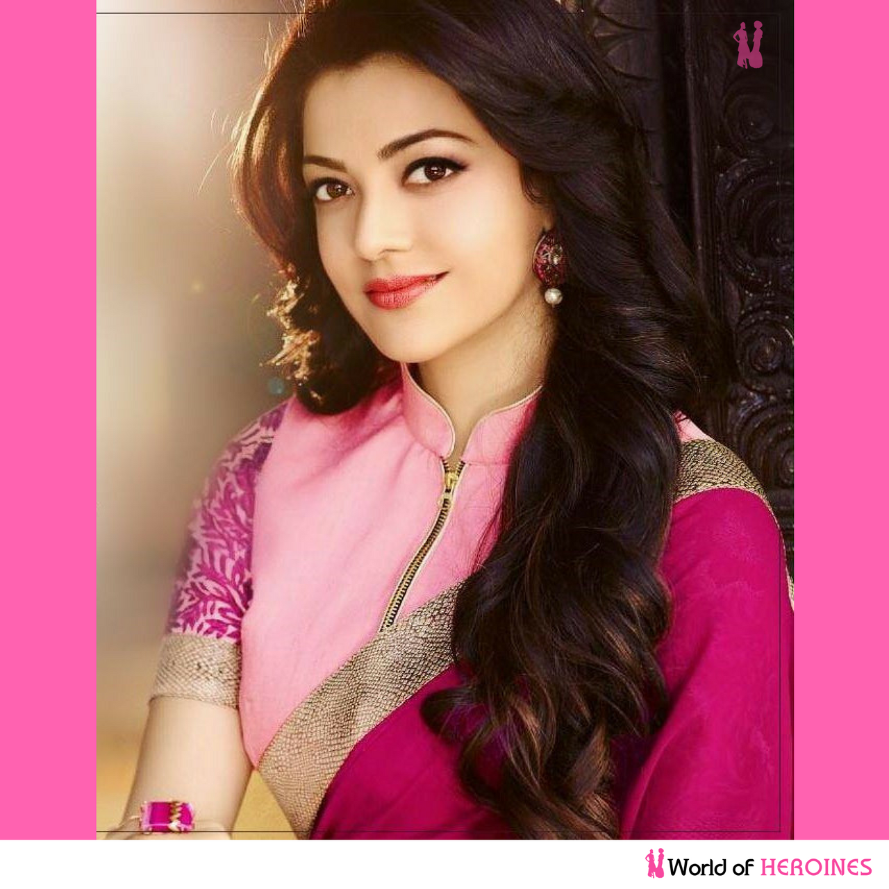 Actress in Pink Saree